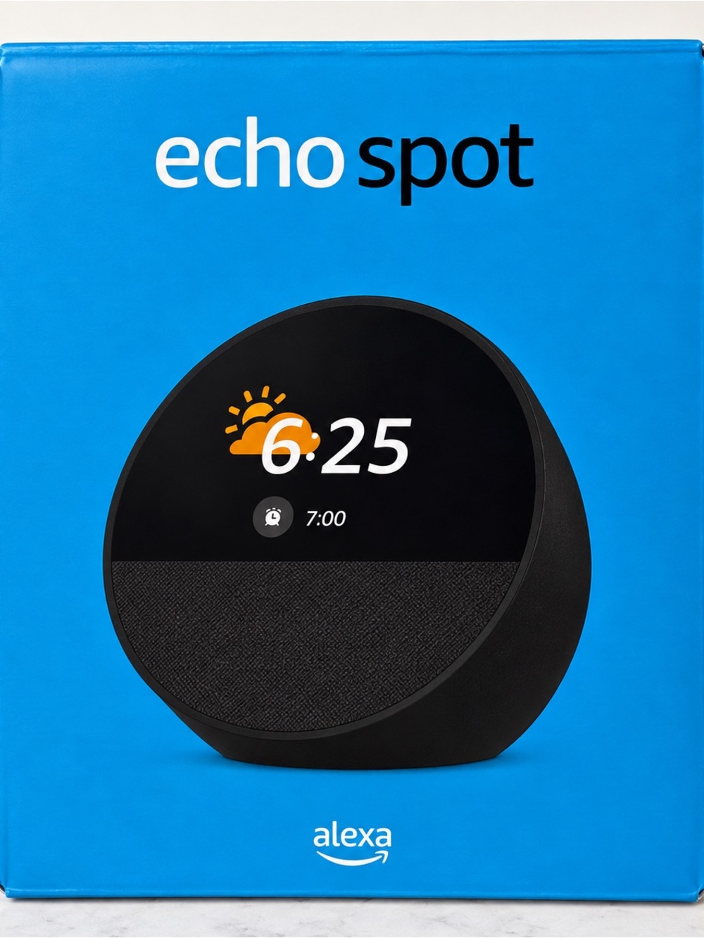 Amazon Echo Spot 2024 Smart Alarm Clock Alexa Black BV84J9 w/ Box & Adapter